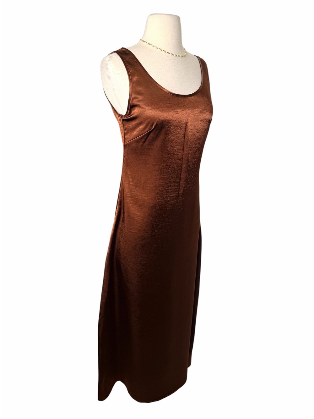VINTAGE Satin Midi Slip Dress. - Picture 4 of 7